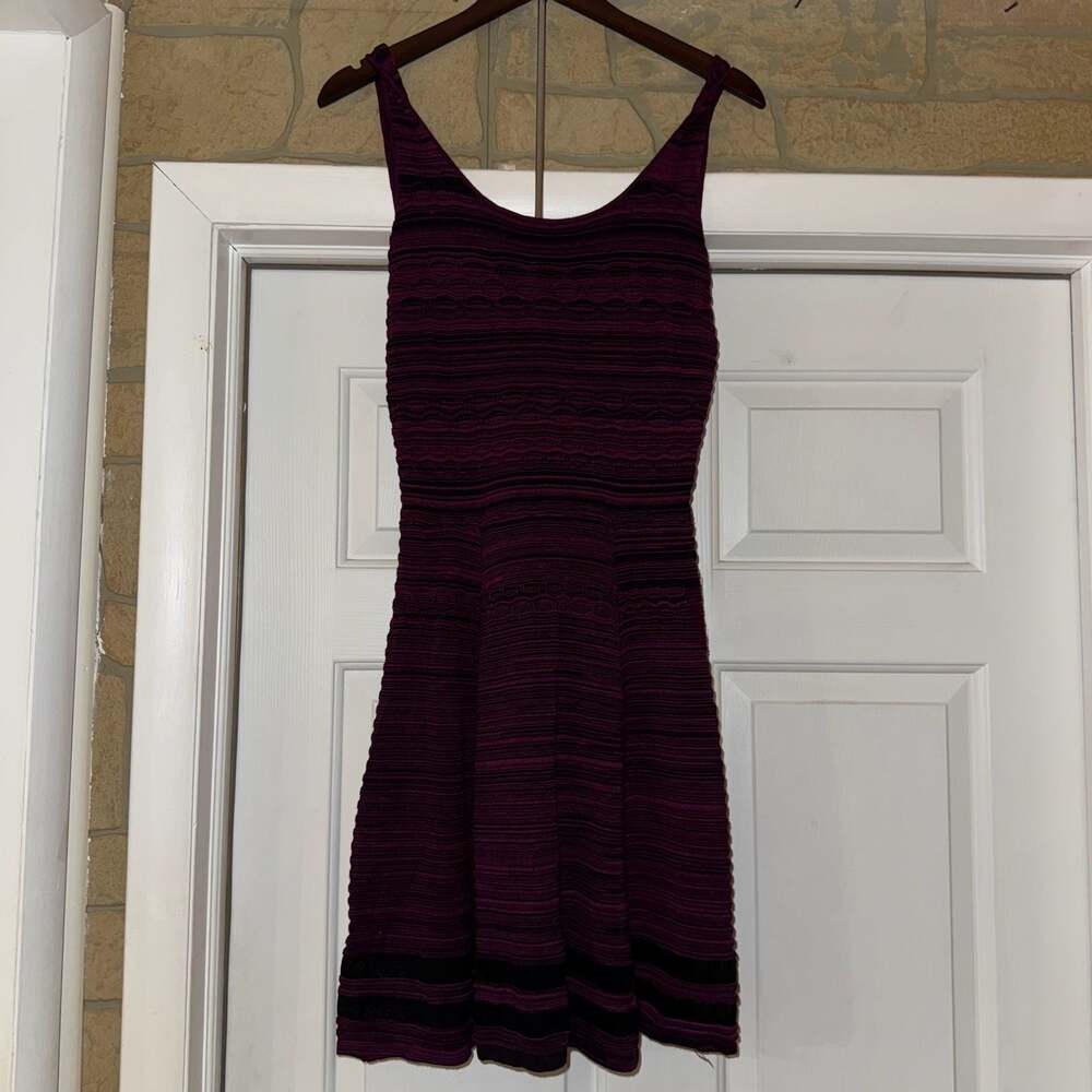 Jessica Simpson Priscilla Purple Knit Mini Dress Size M